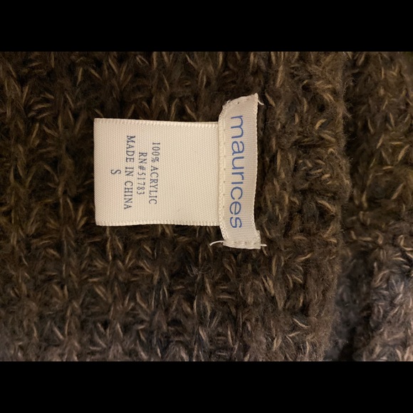 MAURICES rich brown, short sleeve w/hood, front zip sweater, women’s size S - Picture 5 of 5